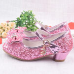 Glitter Brilliant Leather Shoes For Girls